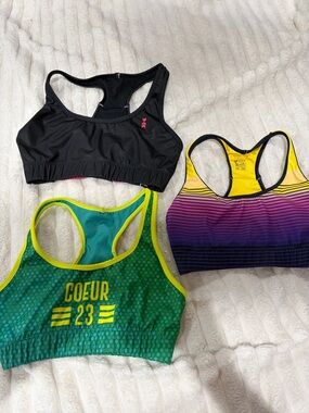 Women’s Racerback Sports Bras - COEUR Green, Black & Multicolor